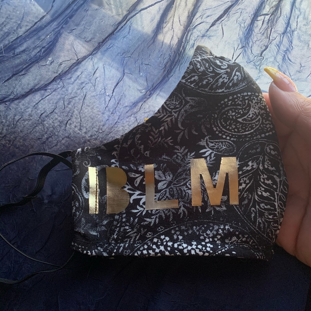 Black+paisley BLM face masks